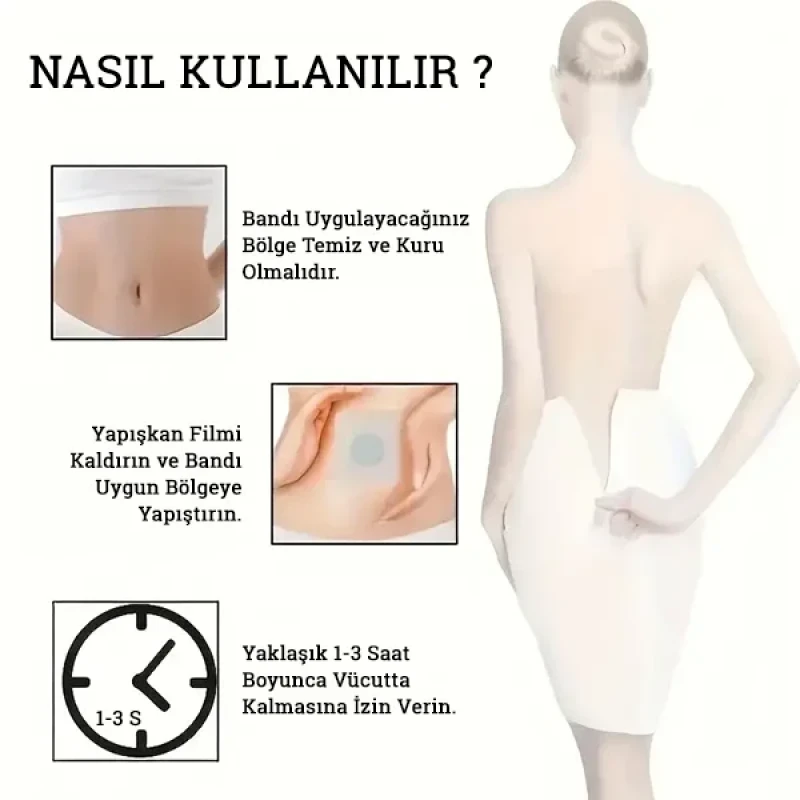 30 Adet Zayıflama Göbek Bandı Göbek Yağı Eritme Bandı