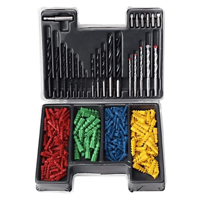 300 Parça Dübel ve Matkap Ucu Seti Çantalı
