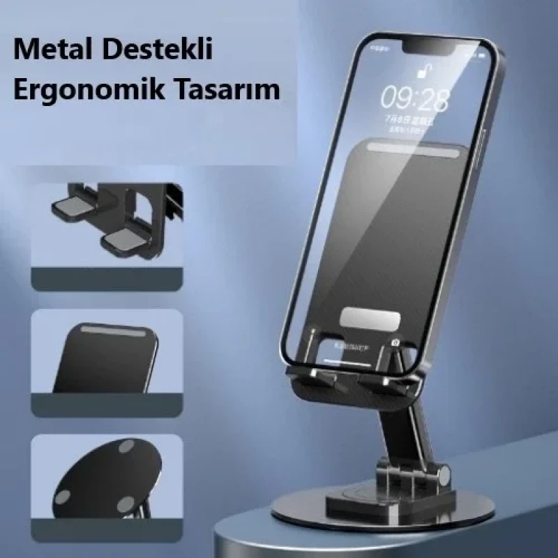 360 Derece Dönebilen Masaüstü Telefon Tutucu
