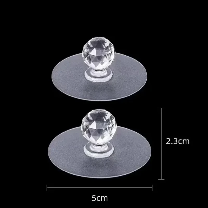 4 Adet Çok Amaçlı Yapışkan Kristal Tutacak Kulp