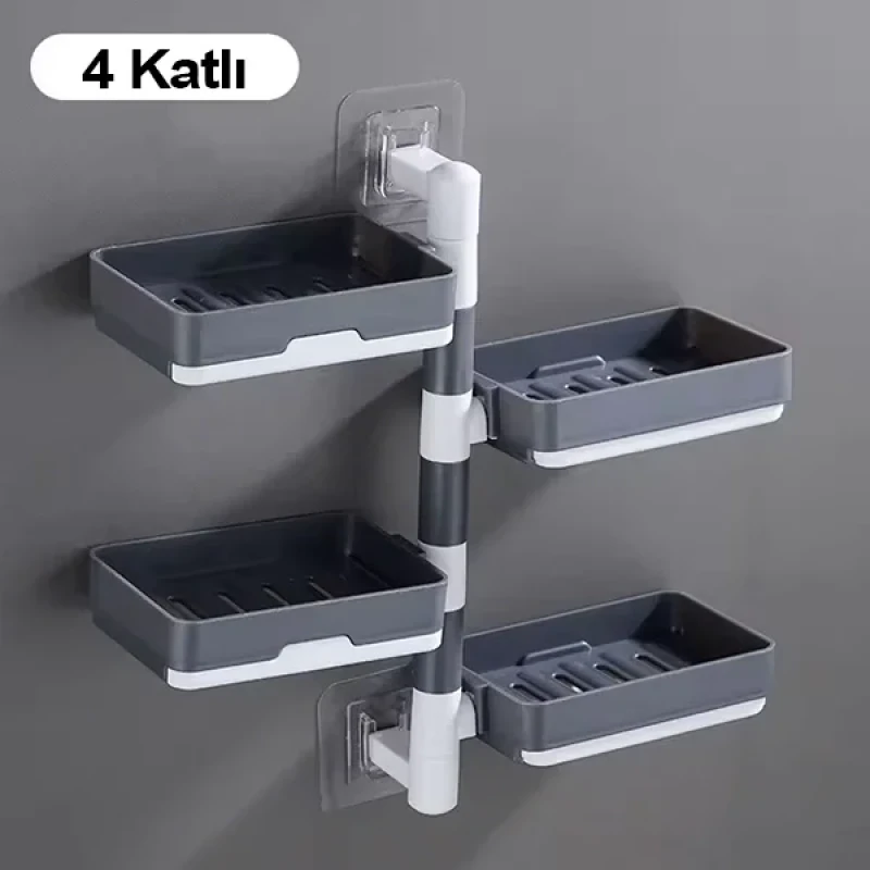 4 Katlı Banyo Duş Organizeri Sabunluk Şampuanlık
