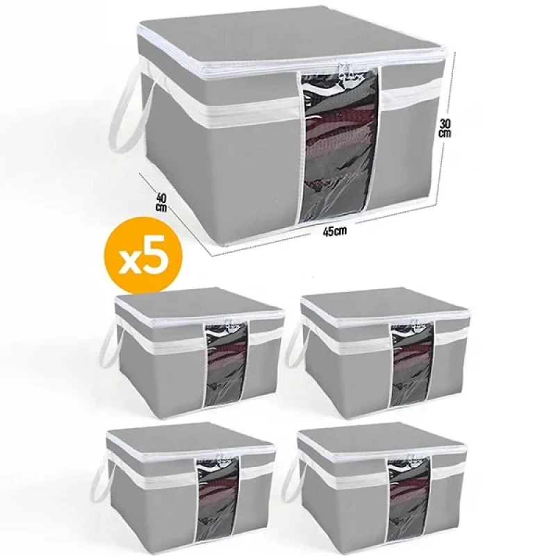 5 Adet Pencereli Kazak Hurcu 45 x 40 x 30 Cm