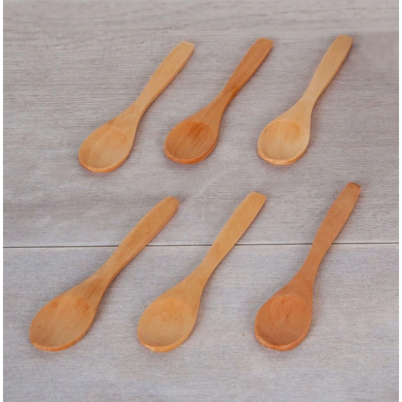 6 Adet Ahşap Reçel Servis Çay Kaşığı