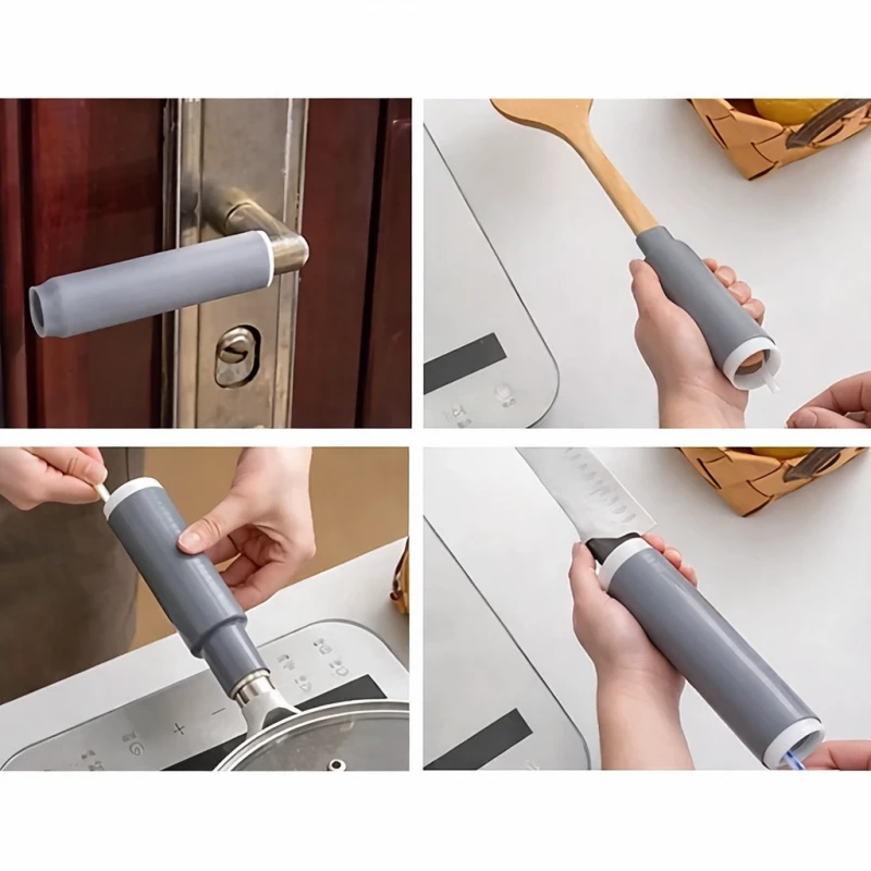 Isı Yalıtımlı Silikon Tava Sapı Kaplama Koruyucu Güvenli Tutuş Sağlayan Eli Yakmayan