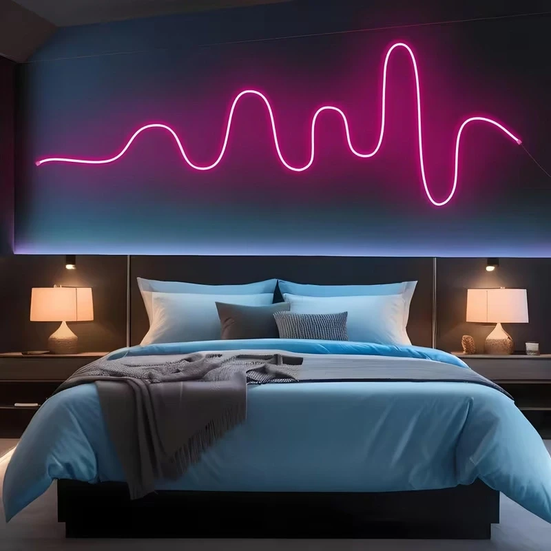 3 Metre Neon Led Işık Kumandalı Esnek Dekoratif Ortam ve Oda Aydınlatması