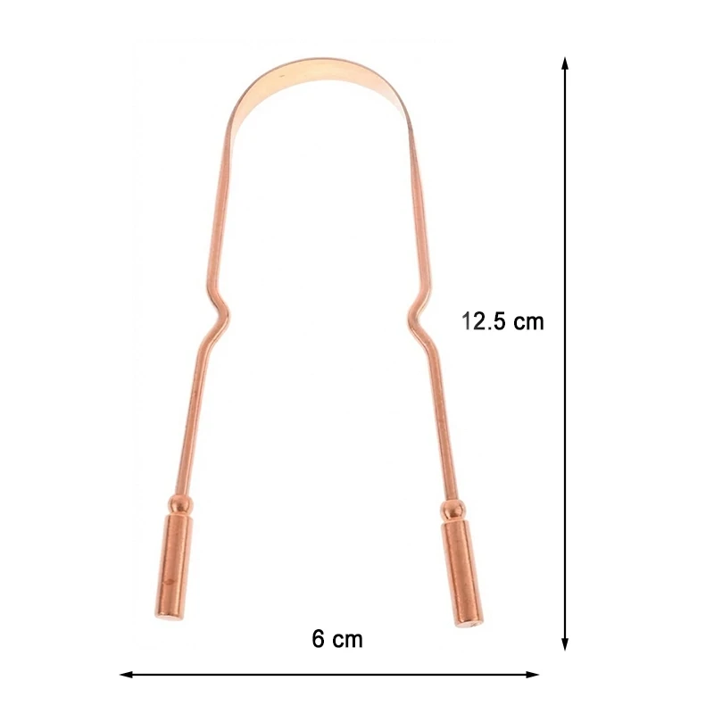 Bakır Dil Temizleme Aparatı Dil Sıyırıcı Dil Temizleyici Bakır Ağız Bakım Fırçası