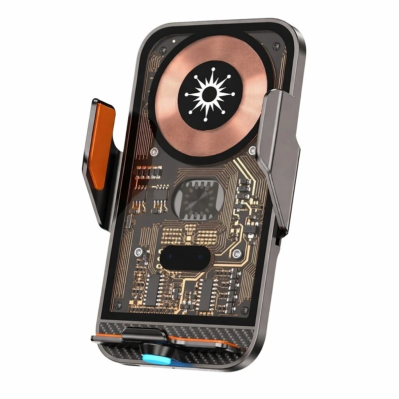 C11 Kablosuz 15w Hızlı Şarj Aleti ve Araç Telefon Tutucu 360 Derece Ayarlanabilir Otomatik Tutuş Özelliği