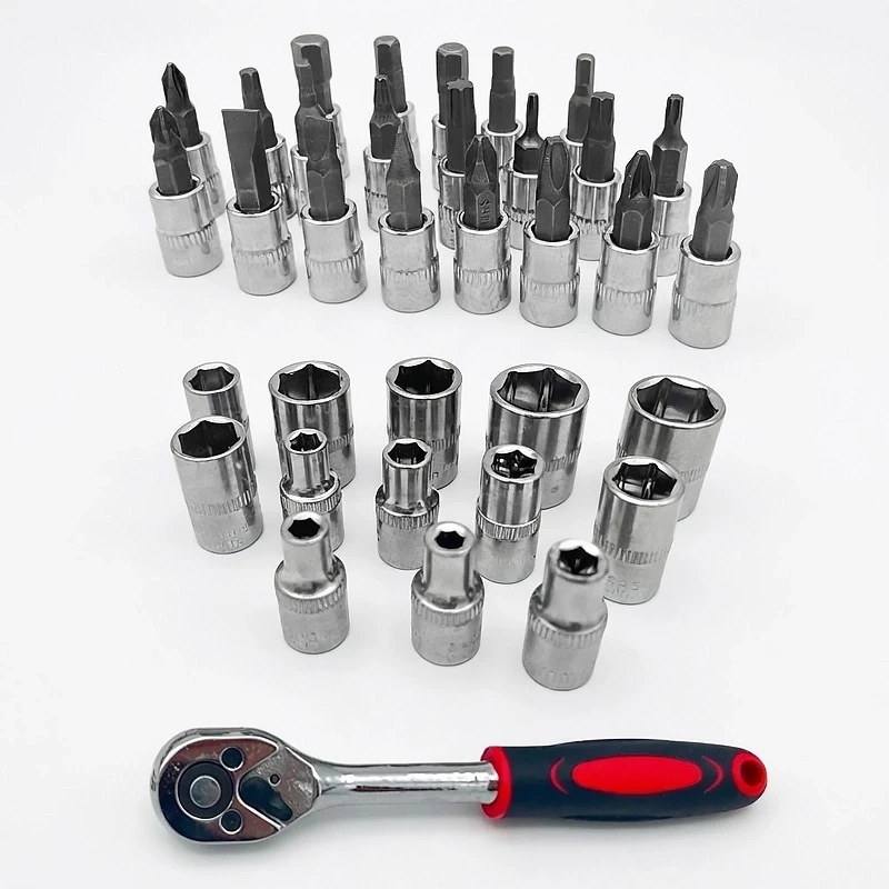 Cr-v Max 1/4 Cırcırlı 46 Parça Lokma Anahtar Takımı Bits Uç Seti Tam Set