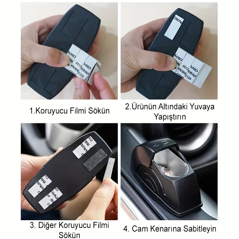 Araç İçi Küllük Metal Hazneli Kayar Kapaklı