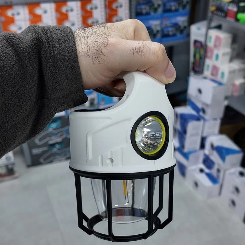 Çift Işıklı IPX4 Led Solar Şarjlı Güneş Enerjili Kamp Lambası Powerbank Özellikli