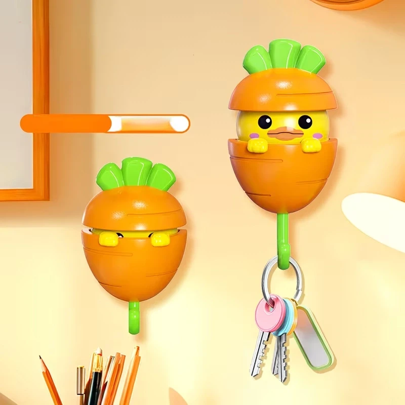 Havuç Tasarımlı Otomatik Açılan Süper Güçlü Yapışkanlı Askı