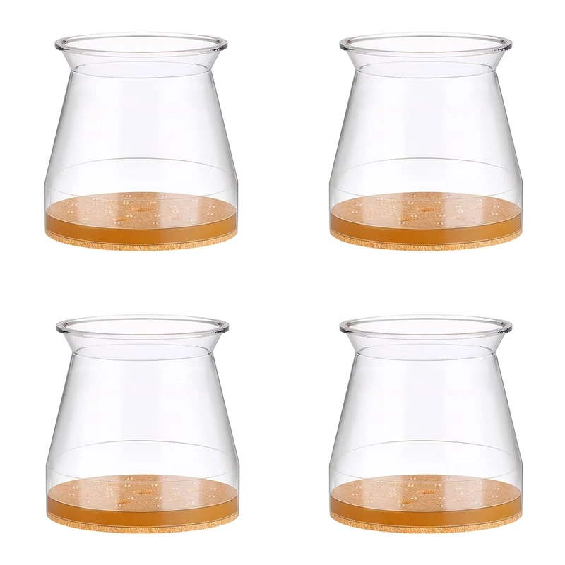 4 Lü Keçeli Şeffaf Silikon Sandalye Ayağı Koruyucu Çizdirmez