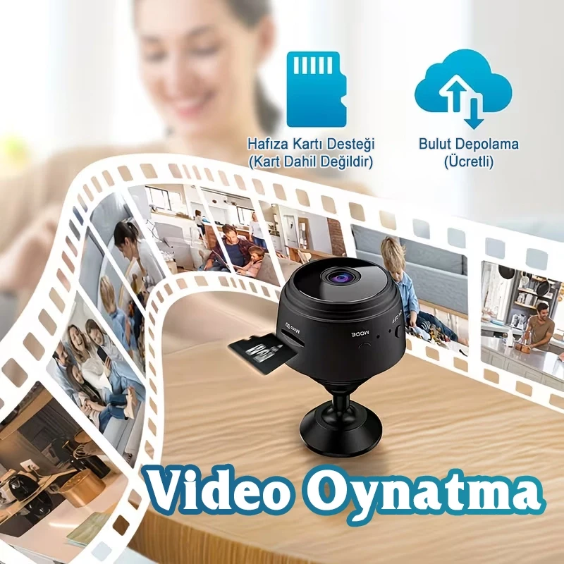 1080p Full HD Mini Wifi Kamera Gece Görüşlü Hareket Sensörlü Mini Kamera