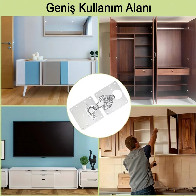 6 Adet Menteşe Onarım Seti Menteşe Tamir Kiti Paslanmaz Menteşe Tamir Aparatı