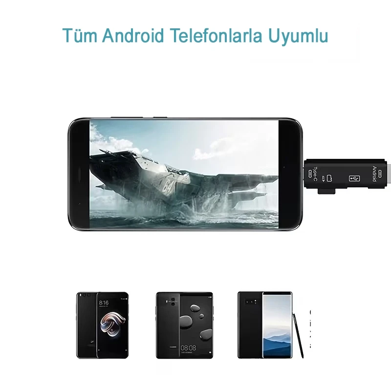 5 In 1 Çok Fonksiyonlu USB 2.0 Micro Sd Kart Okuyucu Usb micro Usb type-C Otg Çevirici