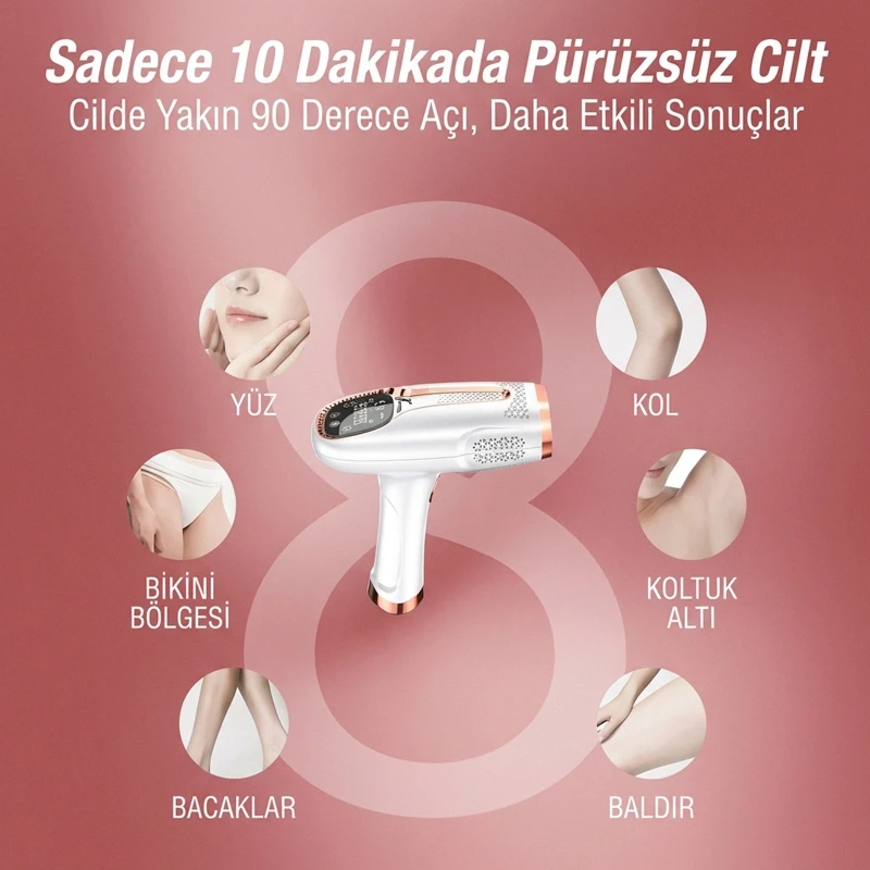 Ipl Buz Lazer Epilasyon 999.999 Atım Otomatik Manuel Dokunmatik Ekran Ağrısız Vücut Yüz Cihazı