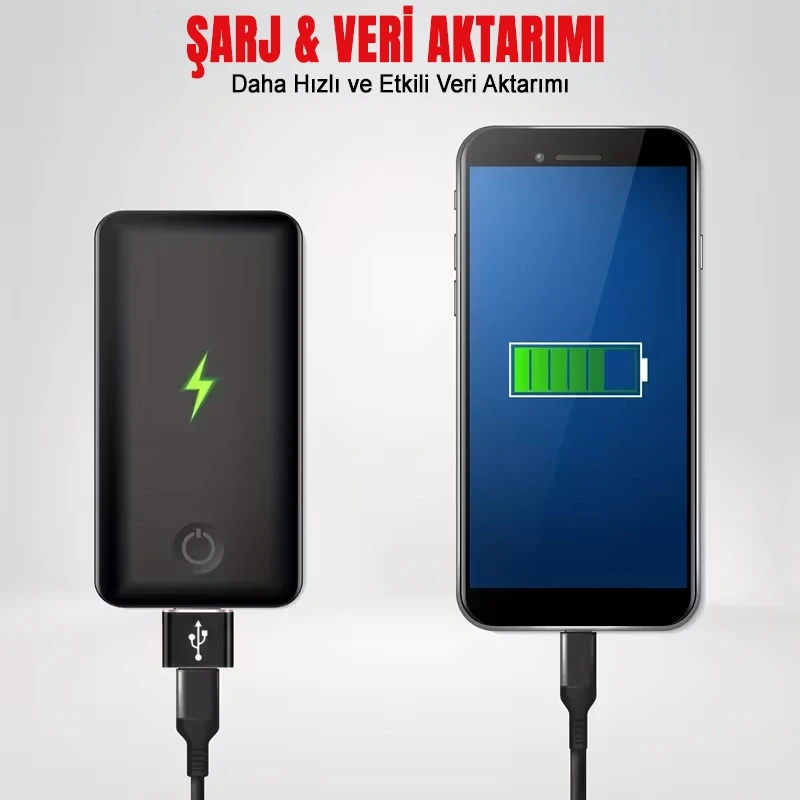 Usb Type-c To Usb 3.0 Dönüştürücü Otg Çevirici Başlık Aparatı 6a Hızlı Veri Aktarımı