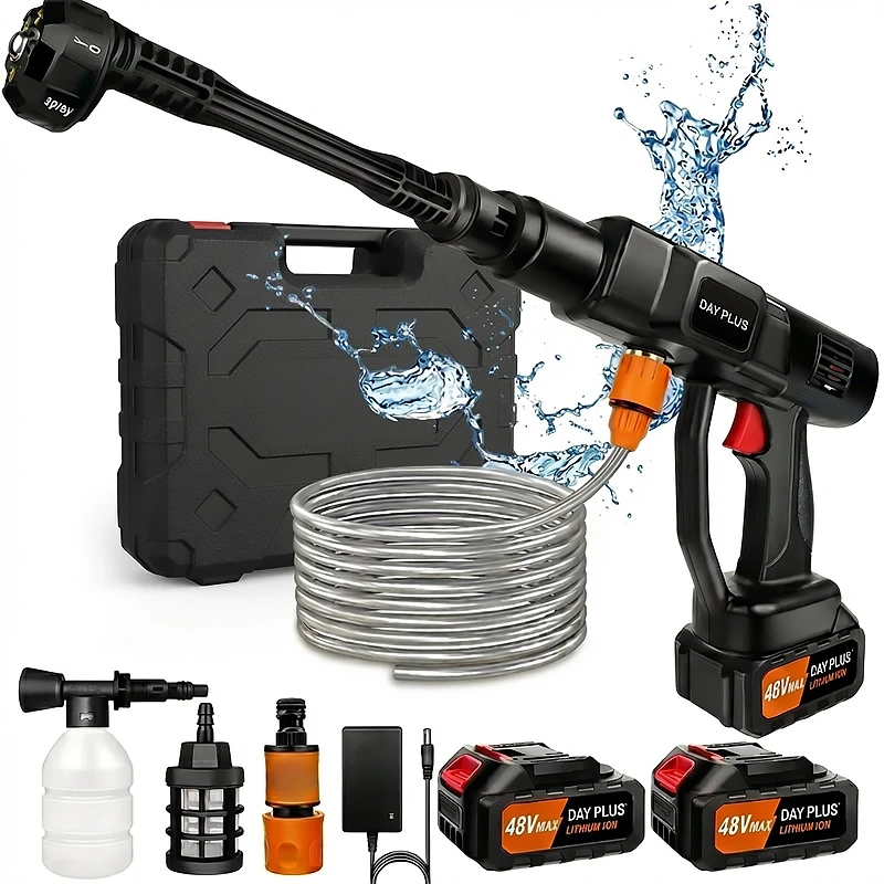 Leerfei 48V Çift Akülü Şarjlı ve Yüksek Basınçlı Oto Yıkama Makinesi