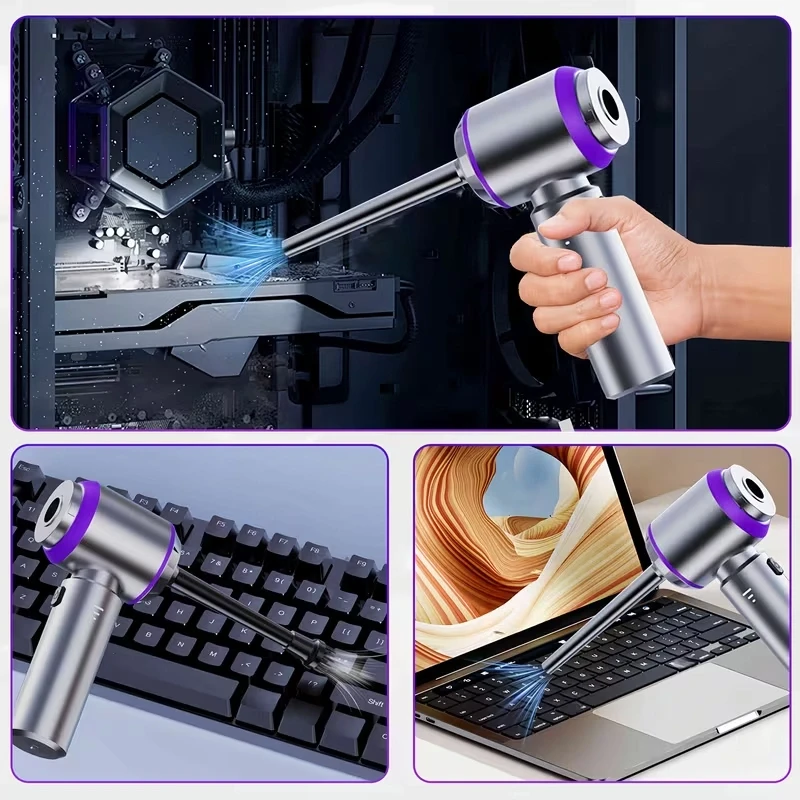 20.000 PA 3 Kademeli Çantalı 11 Parça Profesyonel Ultra Çekim Güçlü Şarjlı Araç Süpürgesi