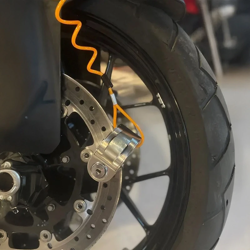 7 Mm 110 Desibel Profesyonel Motosiklet Alarmlı Disk Kilidi