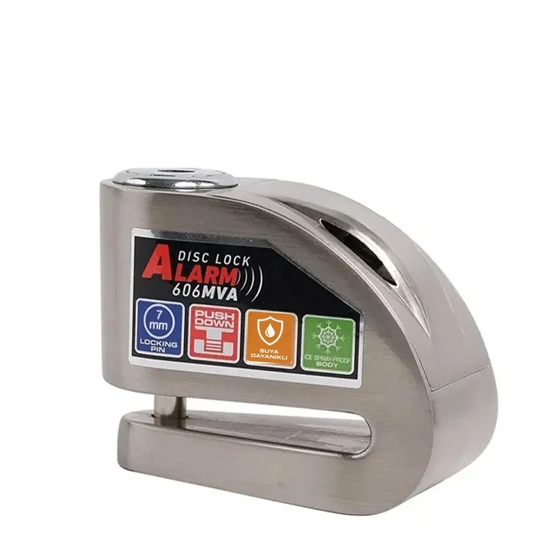 7 Mm 110 Desibel Profesyonel Motosiklet Alarmlı Disk Kilidi