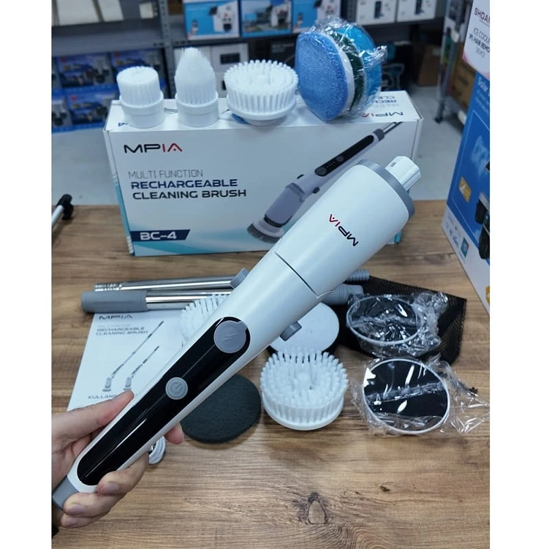 MPIA Premium 13 Parça Ayarlanabilir Başlıklı Şarjlı Temizlik Fırçası Mutfak Banyo Araba Temizleme Fırçası