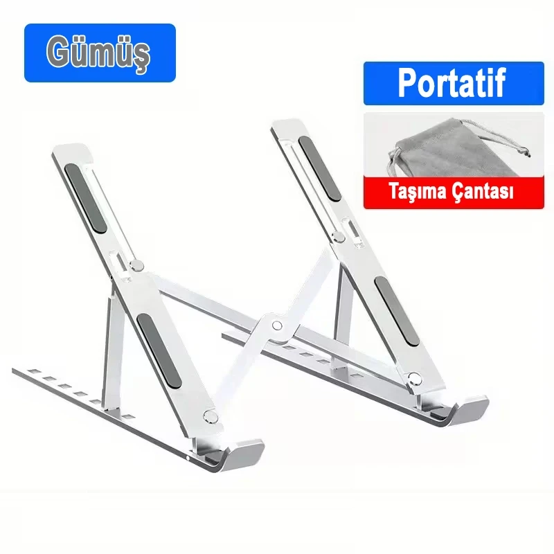 Alüminyum Yükseklik Ayarlı Katlanabilir Laptop Tablet Standı