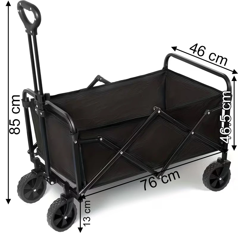 Katlanır Portatif Taşıma Aracı Kamp Arabası Piknik Plaj Pazar Market Koli Yük Paket El Arabası