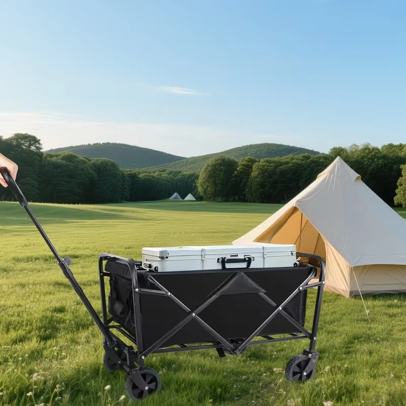 Katlanır Portatif Taşıma Aracı Kamp Arabası Piknik Plaj Pazar Market Koli Yük Paket El Arabası