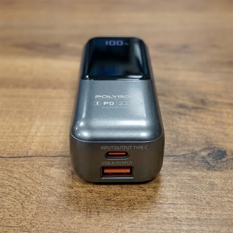 13.000 mAh Premium 22.5W PD Süper Hızlı Şarjlı Dijital Göstergeli Powerbank Type-C USB Çıkışlı Kendinden Şarj Kablolu