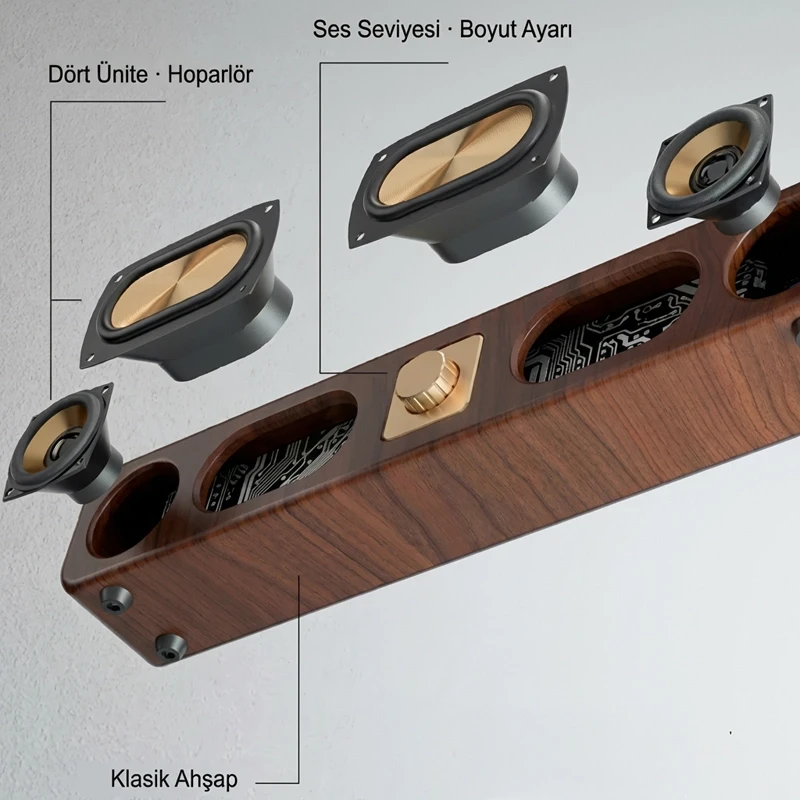 Premium Ultra HD Sound Portatif Mini Ses Sistemi Bluetooth 5.2 USB TF Kart TV Bilgisayar Tablet Telefon Hoparlörü