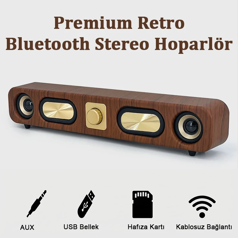 Premium Ultra HD Sound Portatif Mini Ses Sistemi Bluetooth 5.2 USB TF Kart TV Bilgisayar Tablet Telefon Hoparlörü