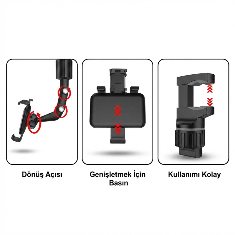 Concord Akrobat Dikiz Aynasına Takılan Telefon Tutucu