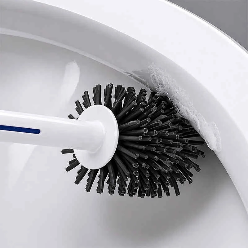 Deterjan Hazneli Silikon Tuvalet Fırçası Yeni Nesil Klozet ve WC Temizlik Fırçası