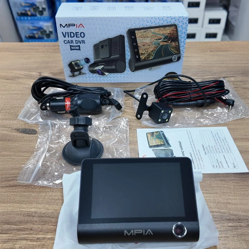 MPIA Süper Hd 3 Kameralı Büyük Ekranlı Arka Park Kameralı Sensörlü Lcd Ekranlı Araç Kamerası