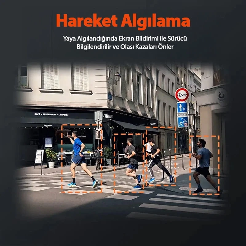 MPIA 1080P Full Hd 4 Kameralı Telefondan İzleme Arka Park Kamerası Sensörlü Lcd Ekranlı Araç Kamerası