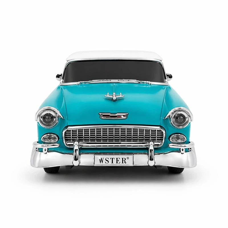 1955 Model Klasik Araba Bluetooth Hoparlör Speaker 10 Watt Fm Radyo Sd Kart USB Turkuaz