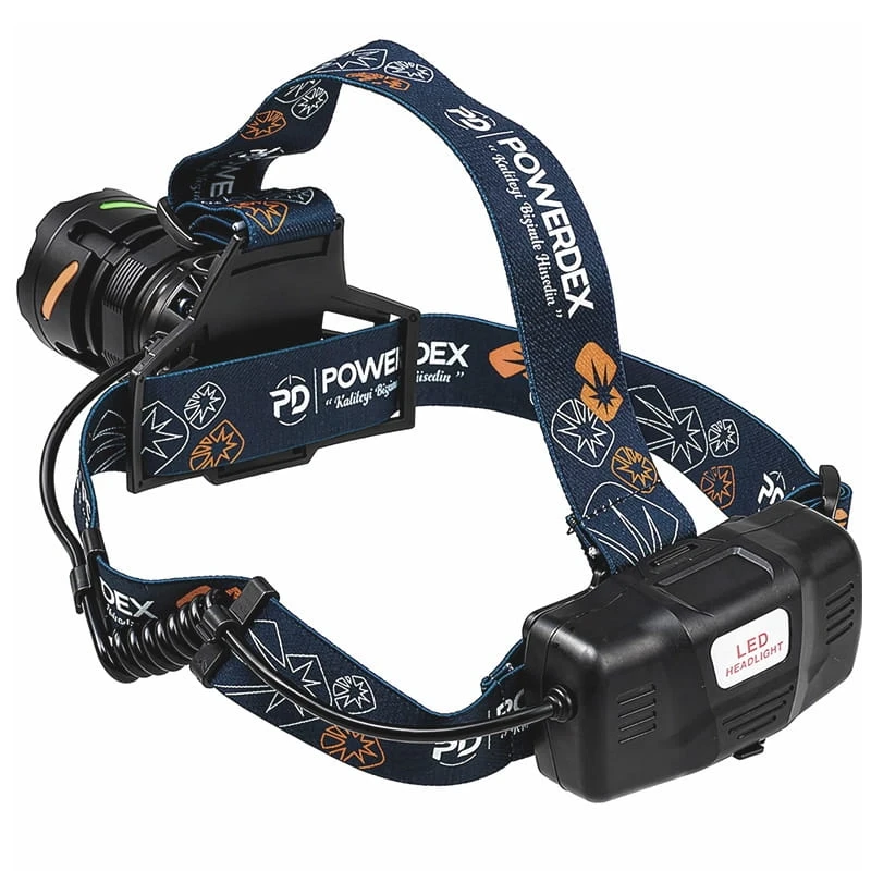 1800 Lümen Şarj Edilebilir Pilli 25w Zoomlu Profesyonel Kafa Lambası