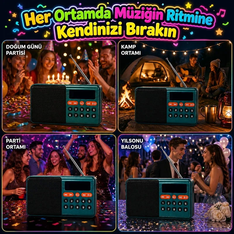 Taşınabilir Nostalji Bluetooth Radyo Usb Tf Aux Bt Retro Bluetooth Hoparlör YSF-006BT