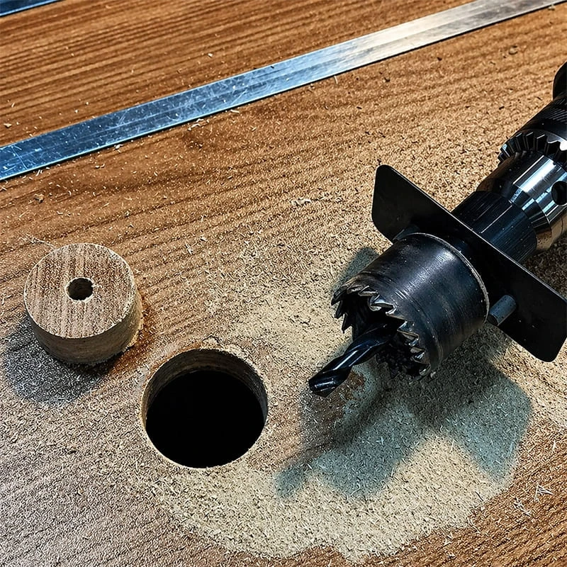 16 Parça Buat Açma Seti Panç Seti Yuvarlak Delik Açma Seti Ahşap Panç Seti