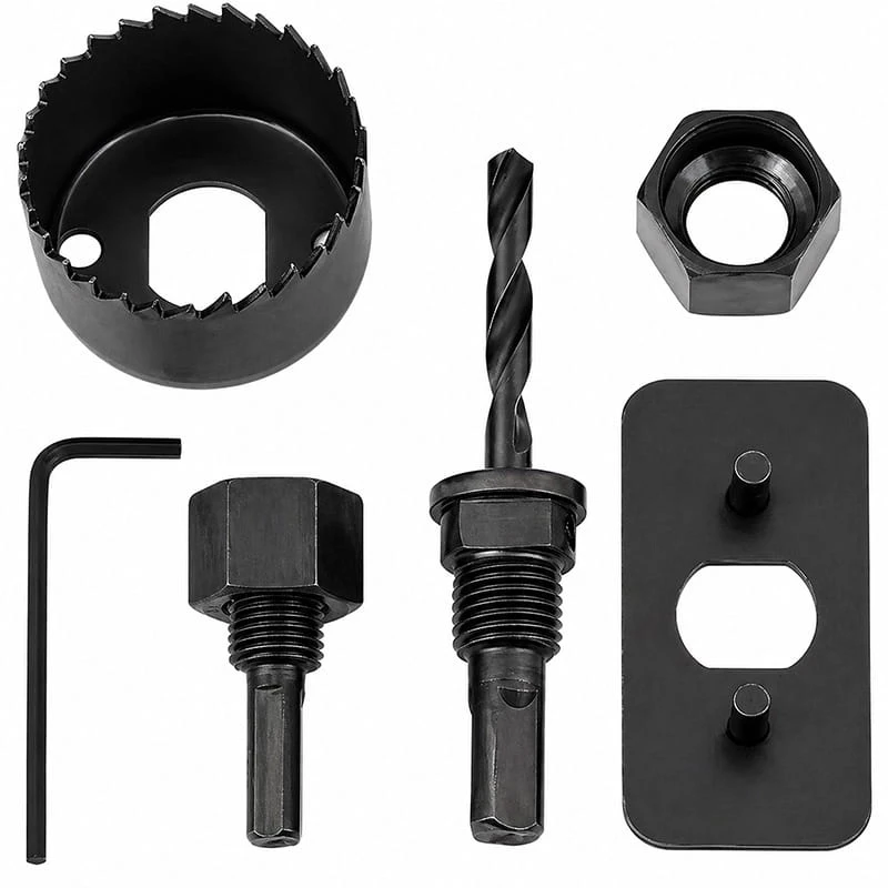 16 Parça Buat Açma Seti Panç Seti Yuvarlak Delik Açma Seti Ahşap Panç Seti