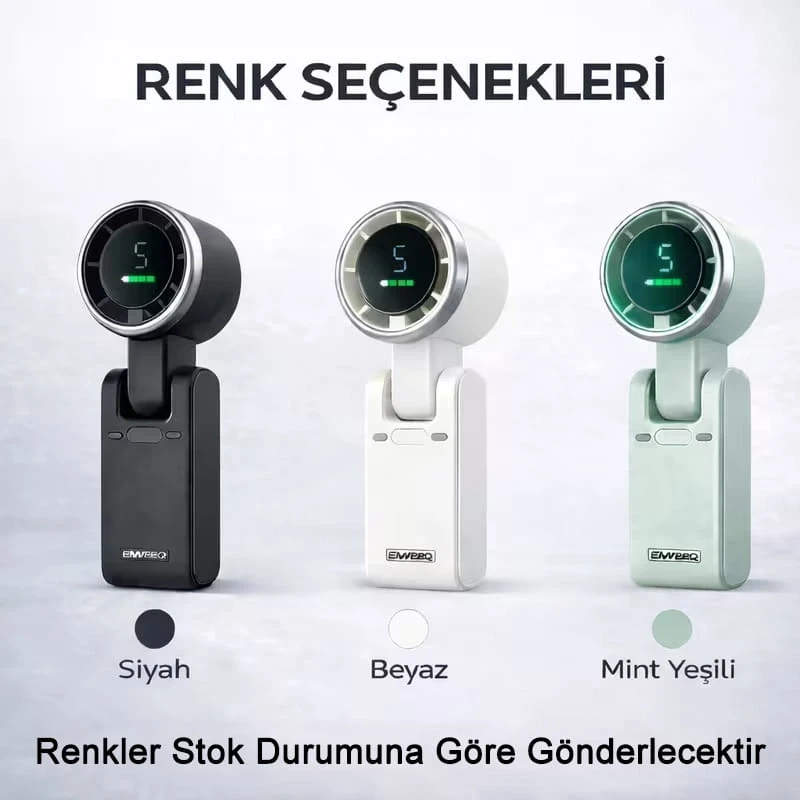Katlanır Pro Model El Tipi Turbo Fan Serinletici Vantilatör 5 Vitesli El Fanı Soğutucu Vantilatör