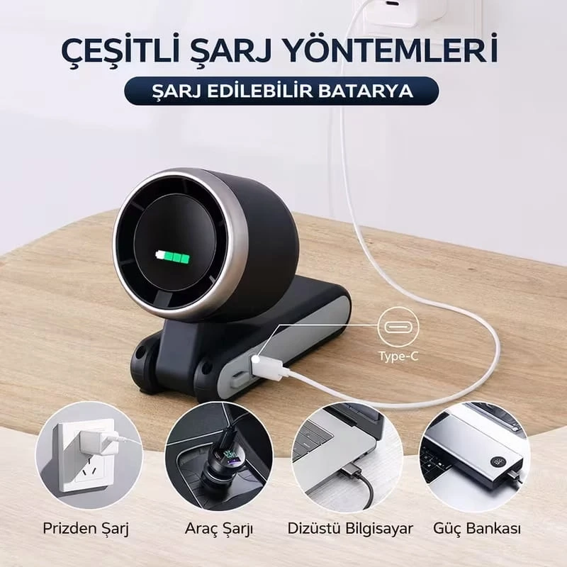 Katlanır Pro Model El Tipi Turbo Fan Serinletici Vantilatör 5 Vitesli El Fanı Soğutucu Vantilatör