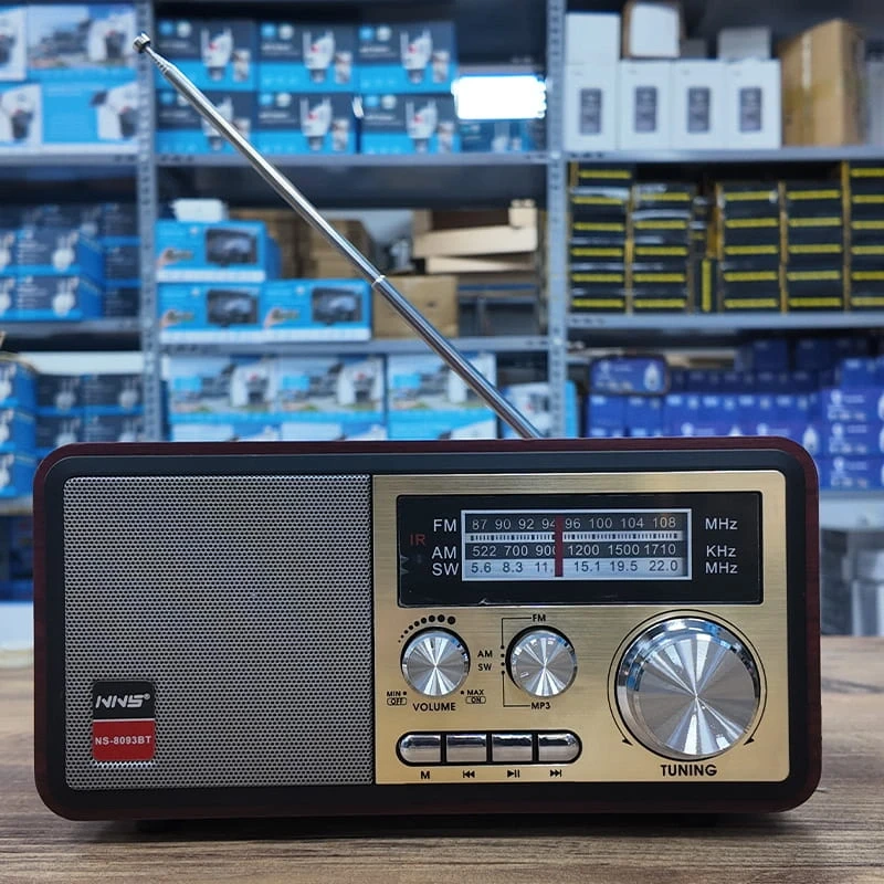Retro Ahşap Bluetooth Hoparlör Radyo Profesyonel Stereo Ses TWS Mp3 Çalar FM USB TF Aux Girişlli