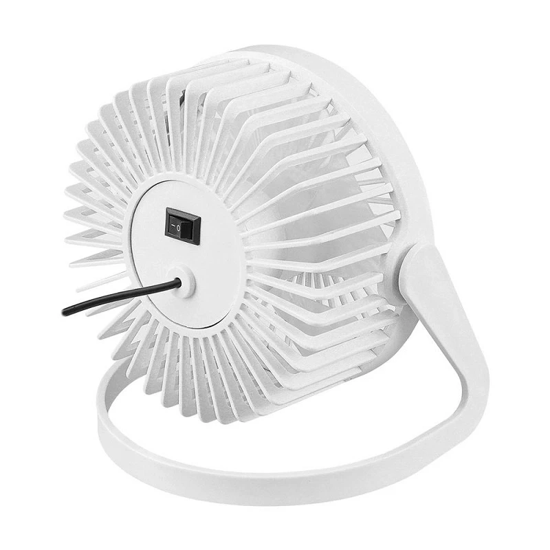 Masaüstü Beyaz USB Fan 360 Derece Dönebilen Masa Fanı Vantilatör Sessiz Çalışma
