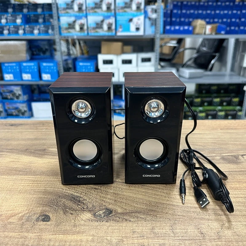 Ahşap Desen Usb Hoparlör Subwoofer 1 + 1 Pc Ses Sistemi C-8003 Bilgisayar Hoparlörü