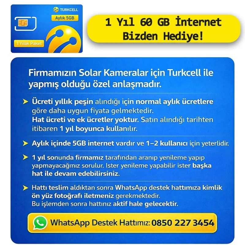 O-Kam Pro 4G SIM Kartlı 1 Yıl İnternet Hediyeli 9MP 3 Kameralı Güneş Enerjili Gece Görüşlü Güvenlik Kamerası