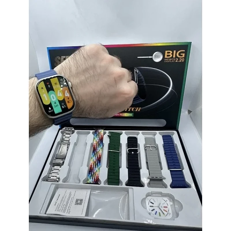 7 Kordonlu Watch 9 Akıllı Saat Nabız Adımsayar Bluetooth Bağlantılı Smart Watch