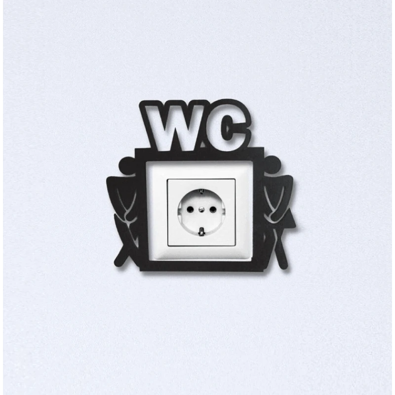 Ahşap Dekoratif Priz Kenarı Süsü Wc