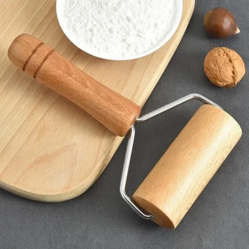 Ahşap Saplı Rulo Hamur Açıcı Merdane Pürüzsüz